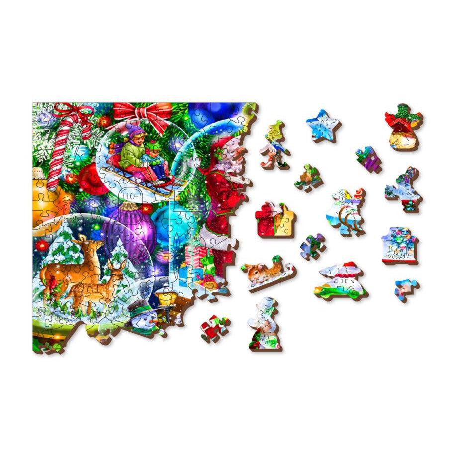 Christmas Snowballs 505 Piece Wood Jigsaw Puzzle Wooden City