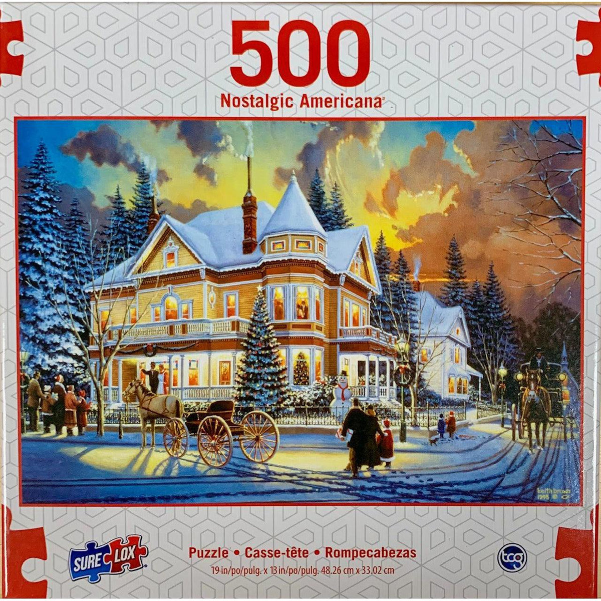 Christmas at Great Grandpa's Americana 500 Piece Jigsaw Puzzle Sure Lox