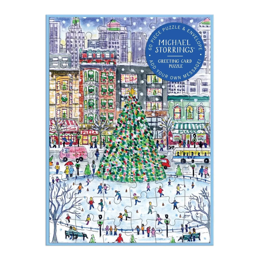 Christmas in the City Greeting Card 60 Piece Jigsaw Puzzle Galison
