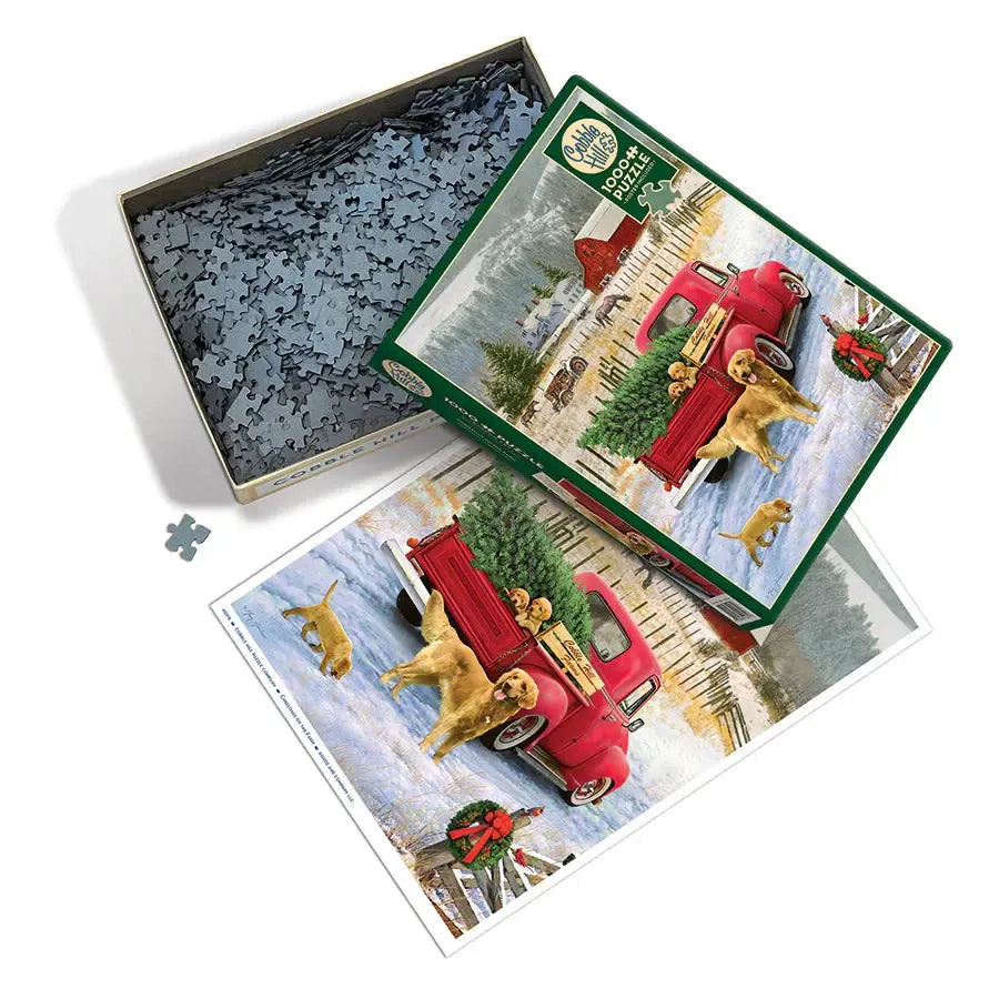 Christmas on the Farm 1000 Piece Jigsaw Puzzle Cobble Hill