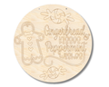 Unfinished Wood Etched Gingerbread Kisses Door Sign | Paint By Line Crafts | up to 30" DIY
