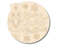 Unfinished Wood Etched Have a Sweet Christmas Door Sign | Paint By Line Crafts | up to 30" DIY