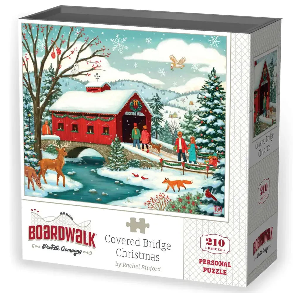 Covered Bridge Christmas 210 Piece Jigsaw Puzzle Boardwalk