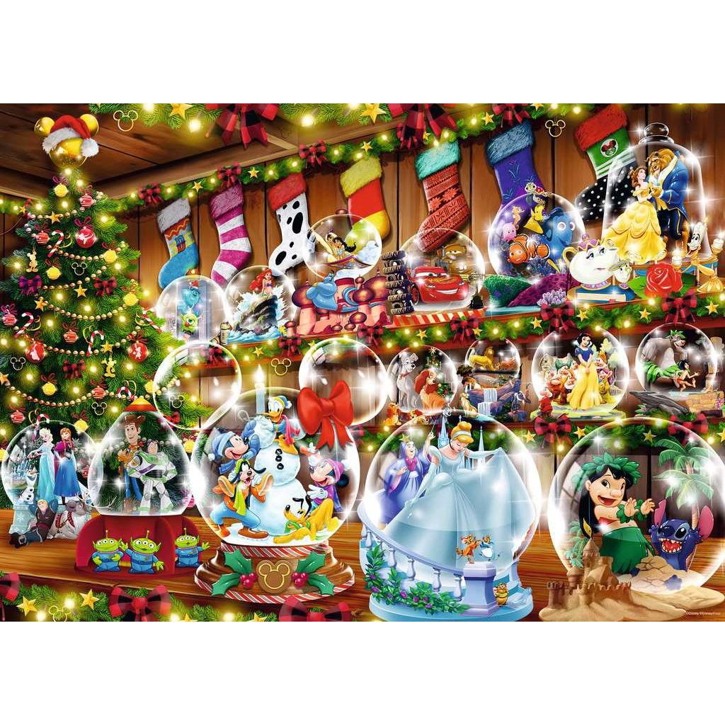 Disney Christmas Snow Globes 1000 Piece Jigsaw Puzzle Ravensburger