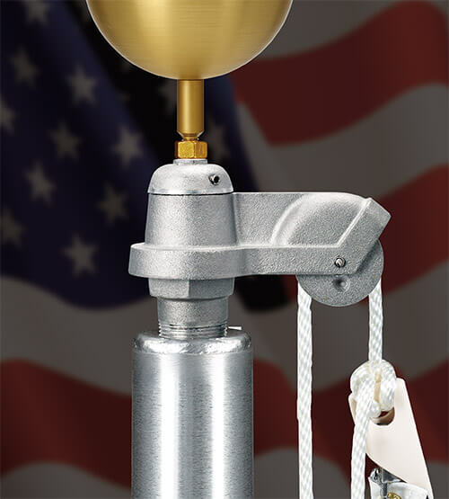50' External Halyard Aluminum Flagpole - Continental Series