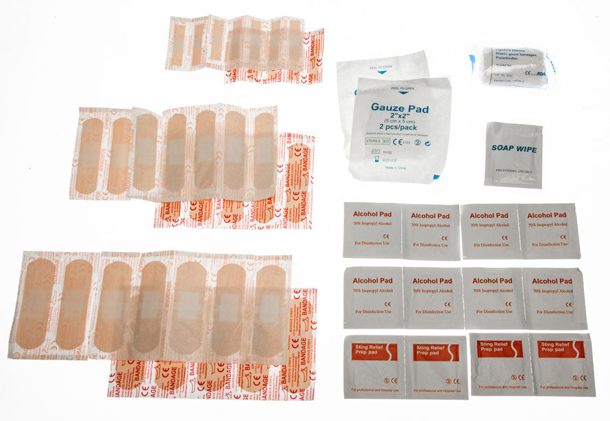 Travel First Aid Kit 55pc in Reusable Waterproof Bag