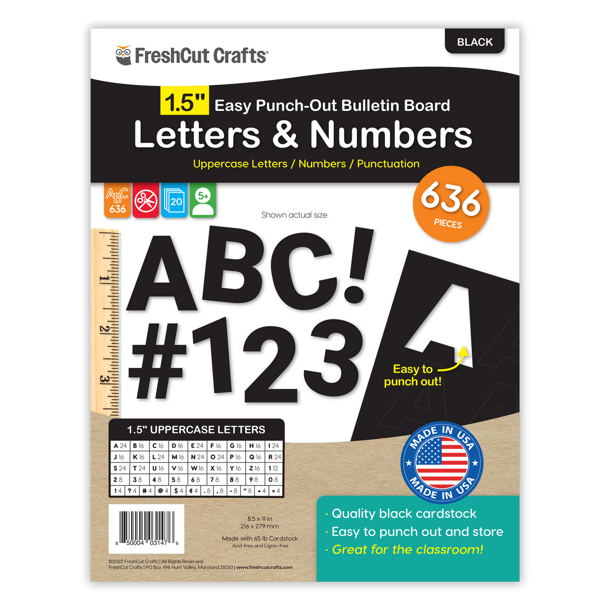 Bulletin Board Letters – 1.5 inch