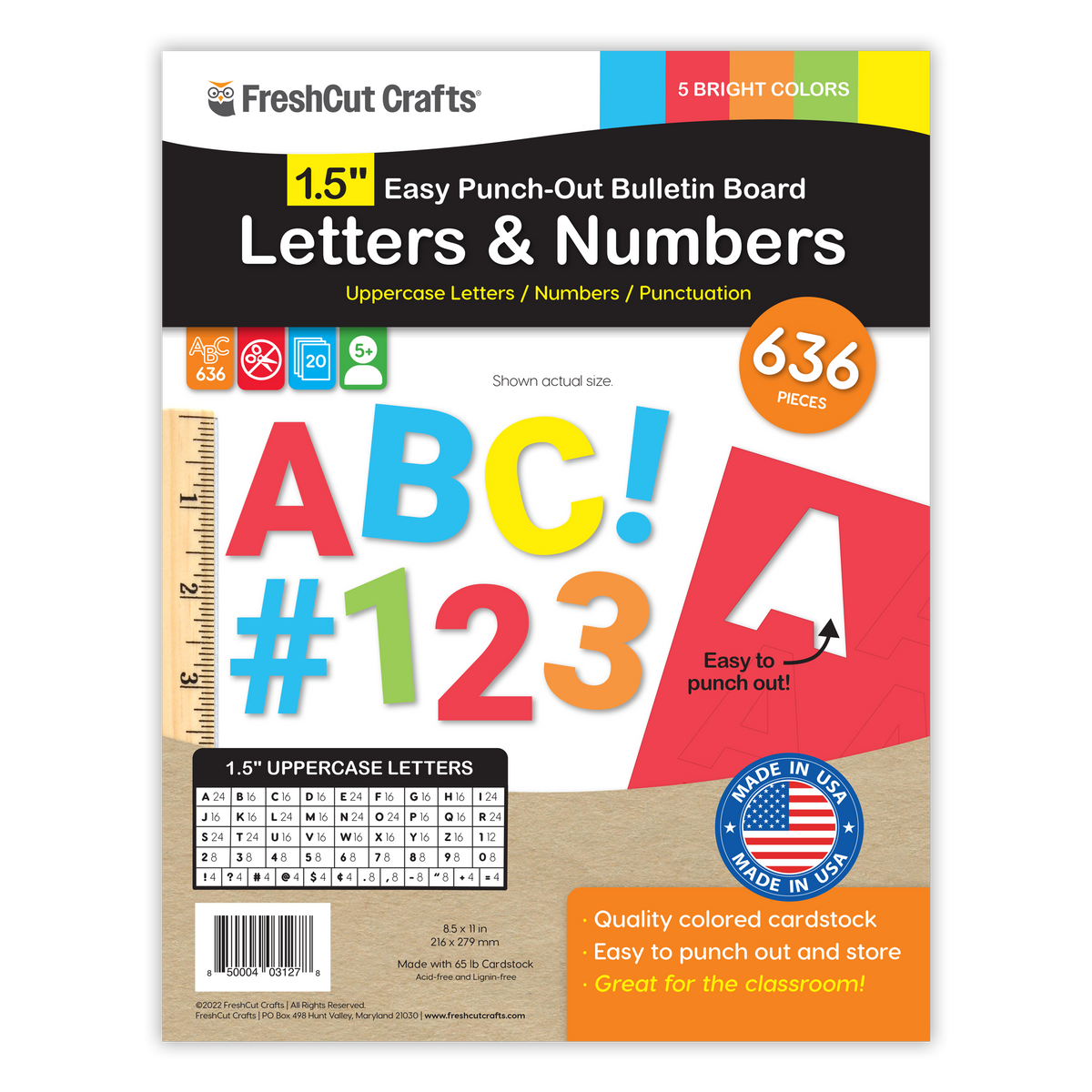 Bulletin Board Letters – 1.5 inch