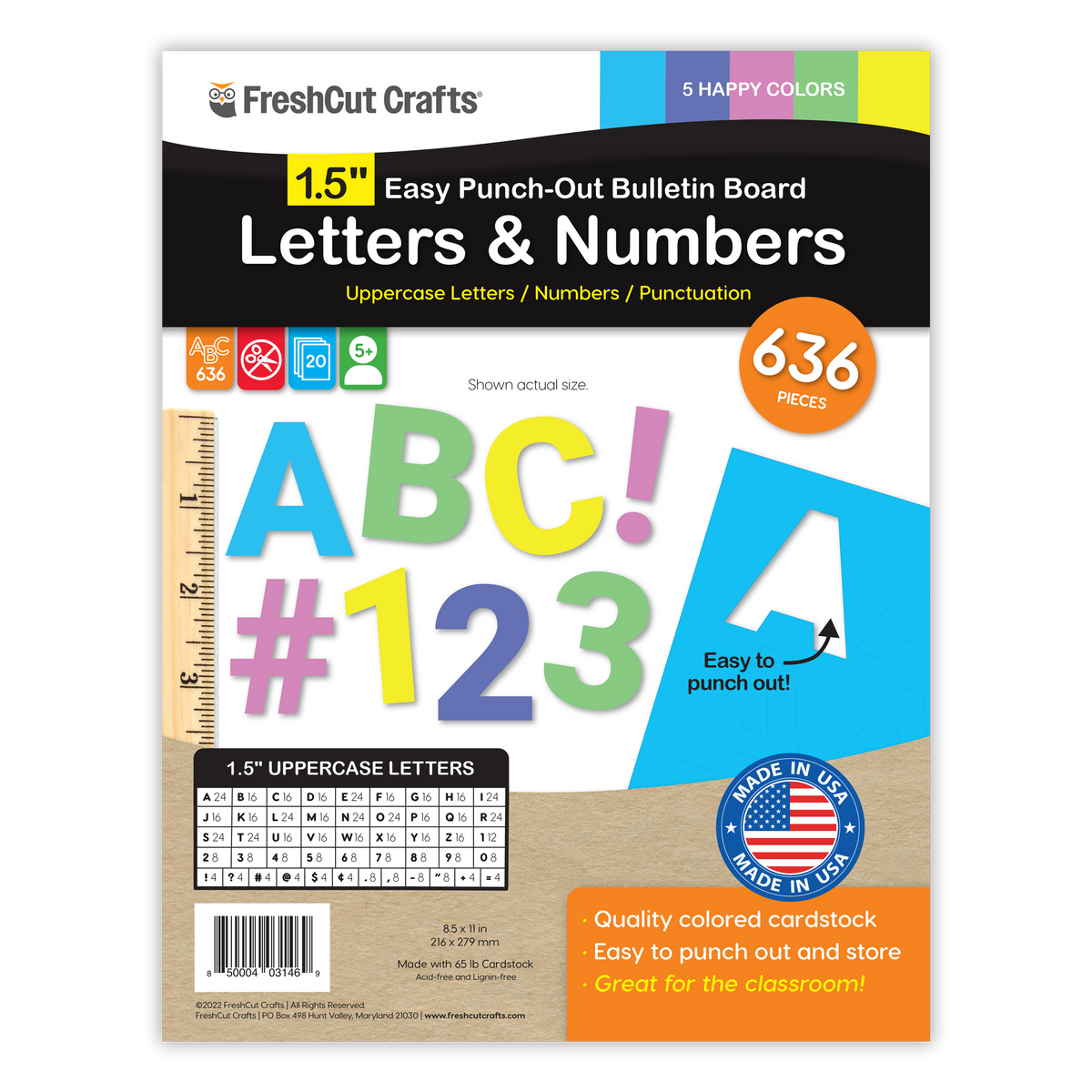 Bulletin Board Letters – 1.5 inch