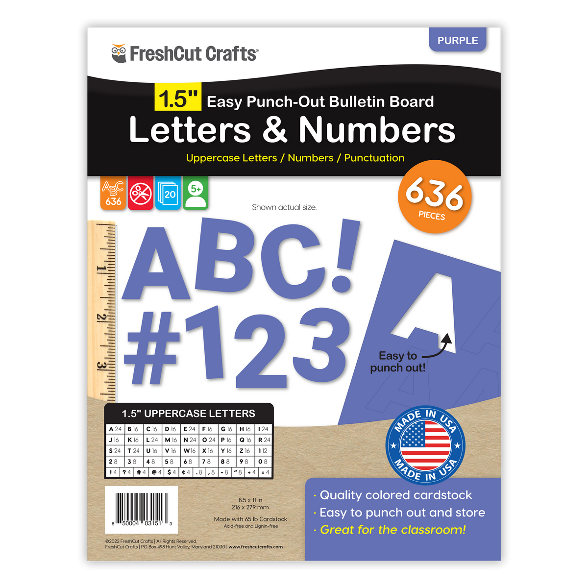 Bulletin Board Letters – 1.5 inch