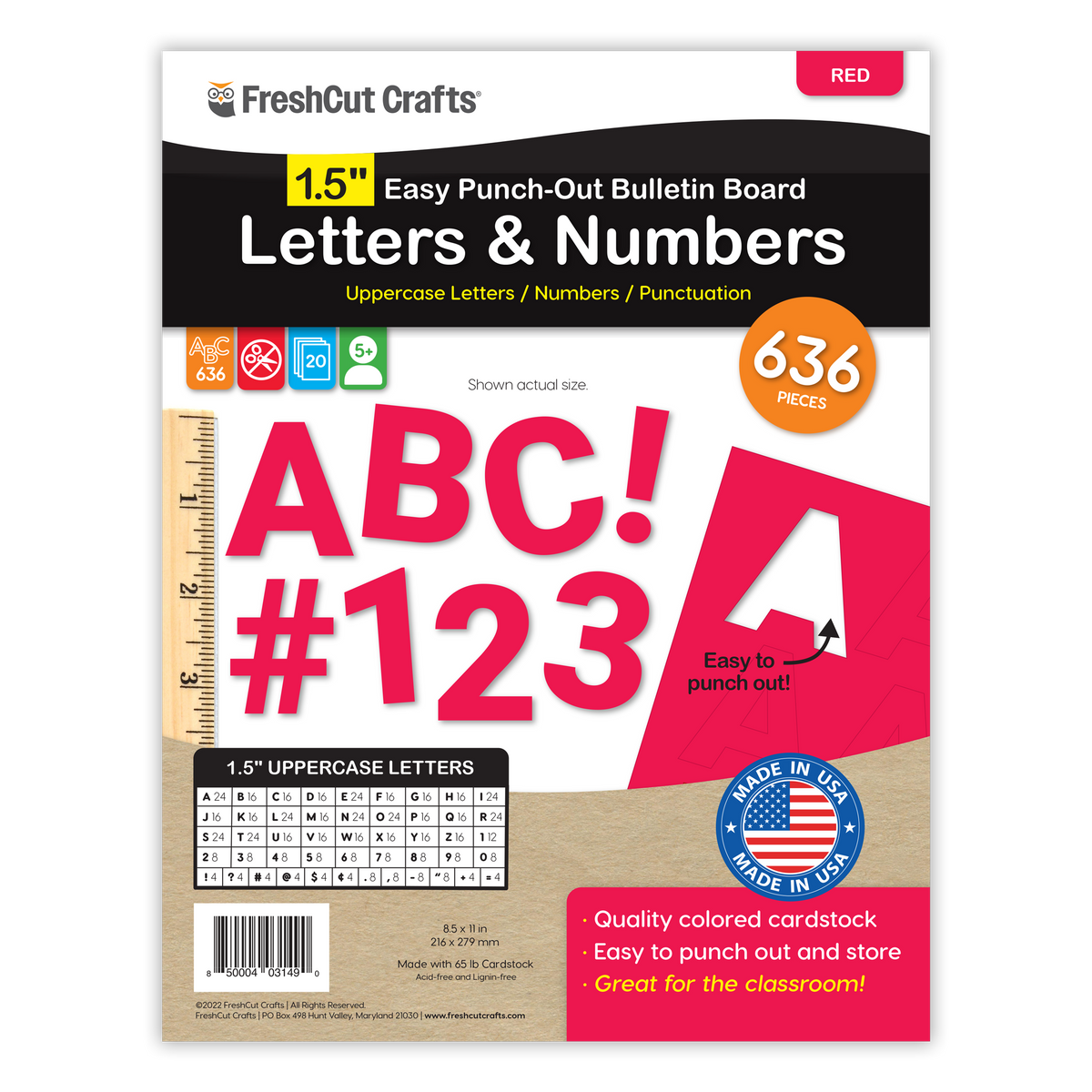 Bulletin Board Letters – 1.5 inch