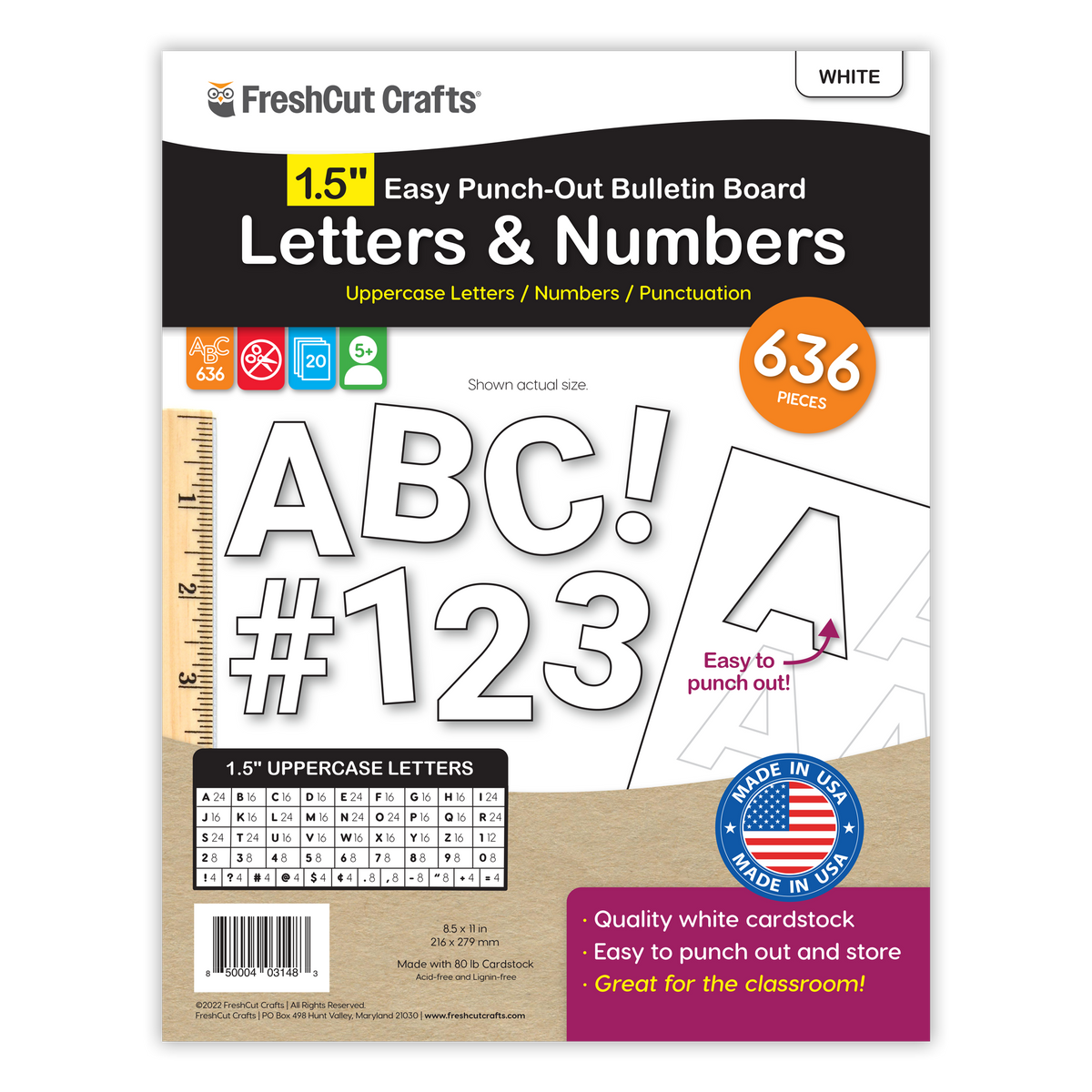 Bulletin Board Letters – 1.5 inch