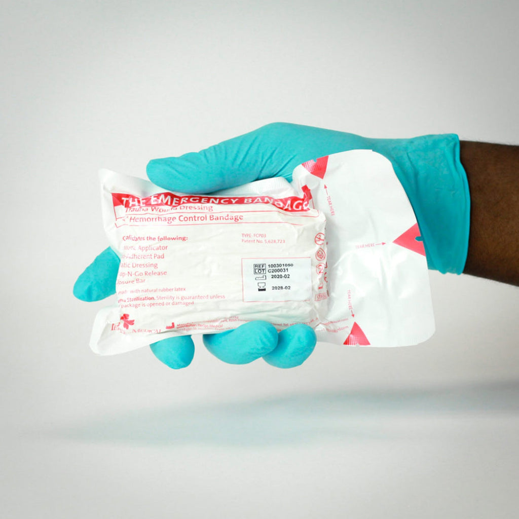 4" Emergency Bandage, THE ISRAELI BANDAGE, White, Case of 150