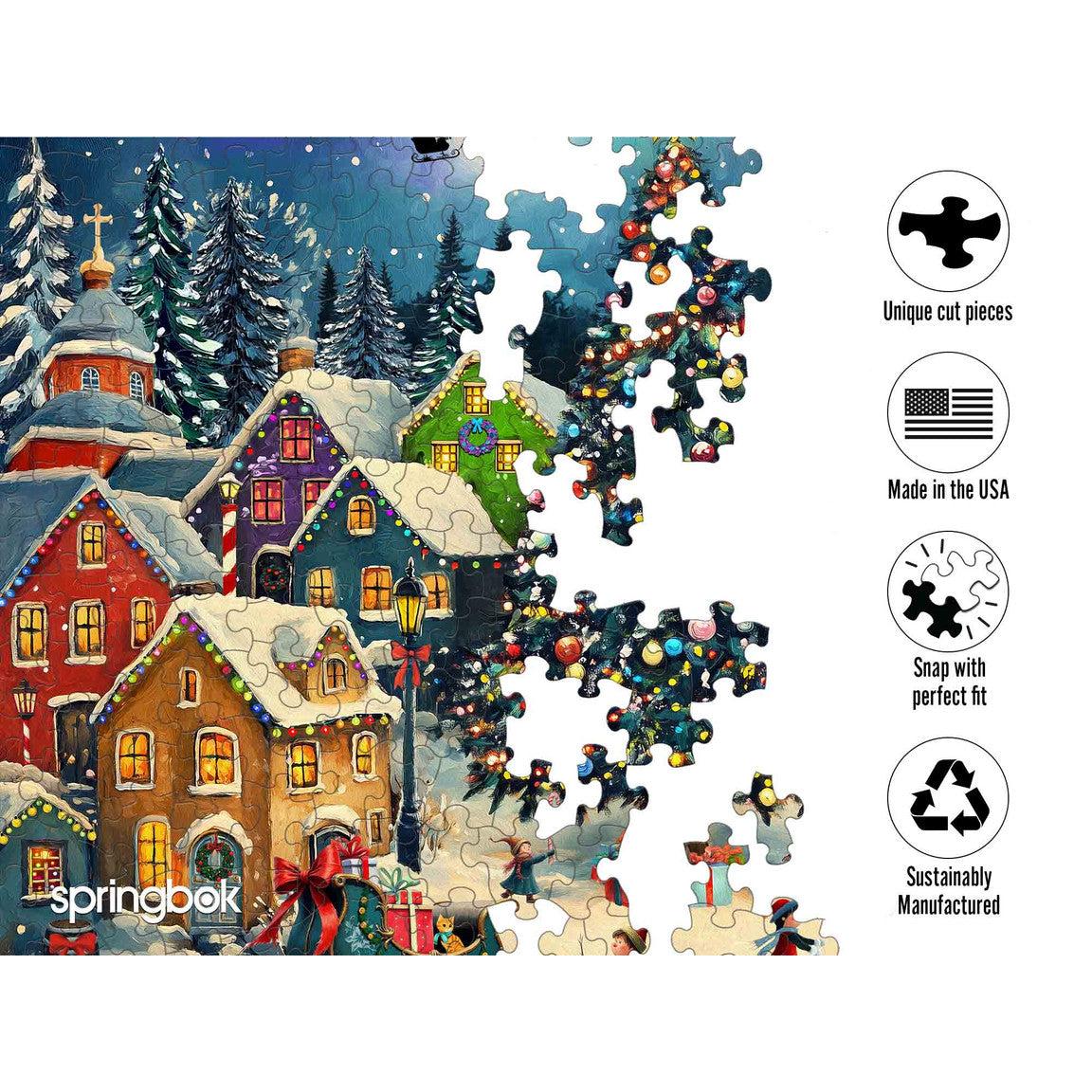 Festive Christmas Village 500 Piece Jigsaw Puzzle Springbok