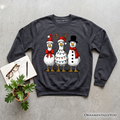 Vintage Christmas Silly Goose Sweatshirt, Snowman Spoof Winter Sweater