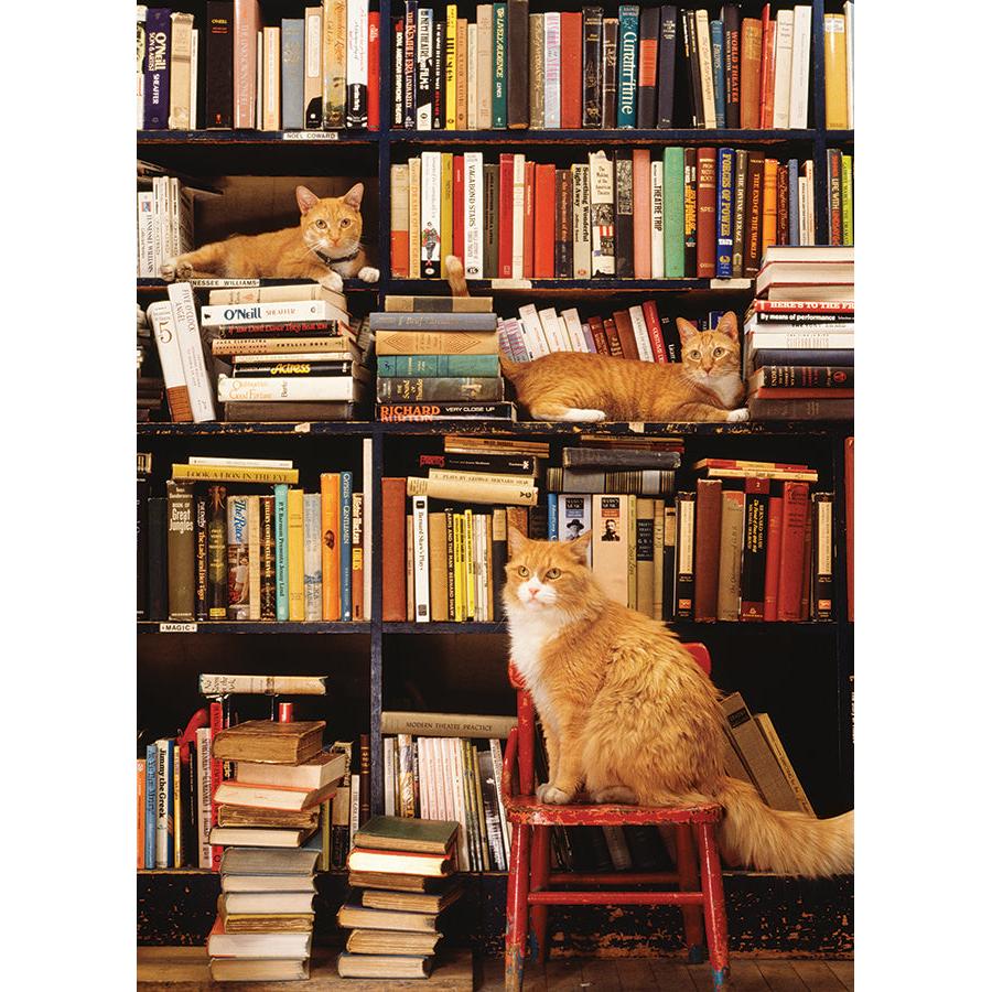 Gotham Bookstore Cats 500 Piece Jigsaw Puzzle Cobble Hill