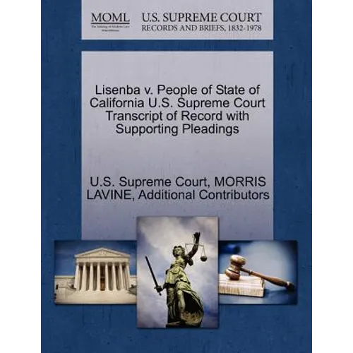 Lisenba V. People of State of California U.S. Supreme Court Transcript of Record with Supporting Pleadings