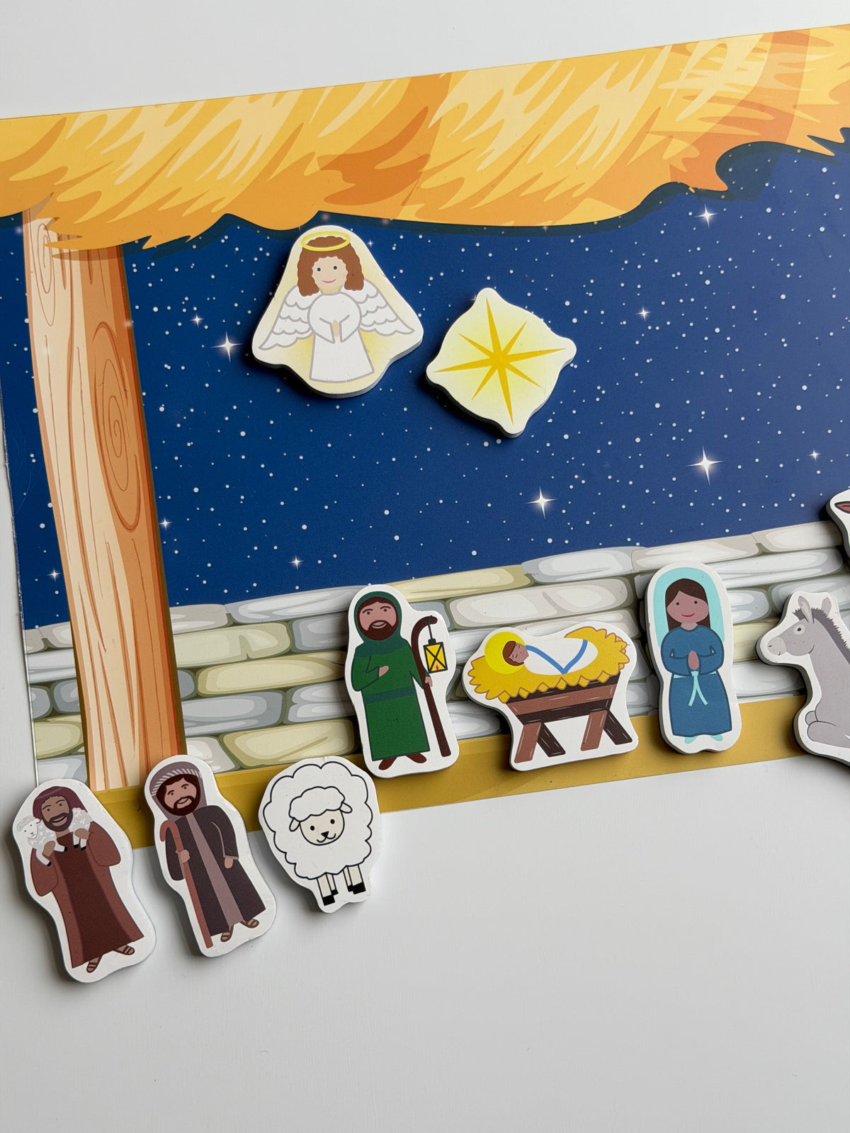 Saintly Heart Nativity Magnet Set
