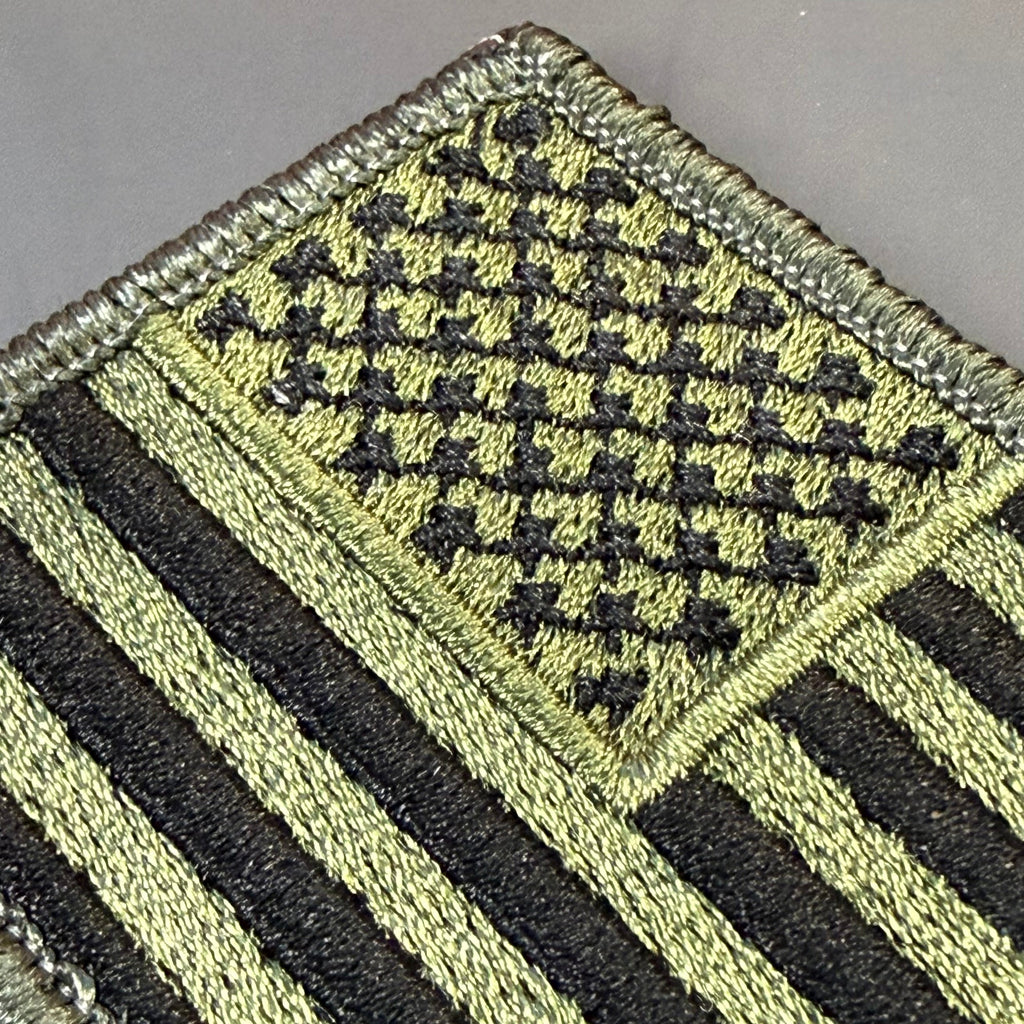 Olive OD Green Tactical American Flag Patch, 2x3.5" | Made in USA | VELCRO® Brand Hook Backing