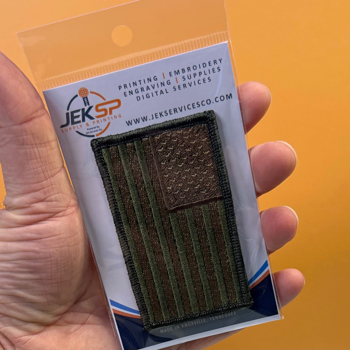 Subdued FDE Tactical American Flag Patch, 2x3.5" | Made in USA | VELCRO® Brand Hook Backing