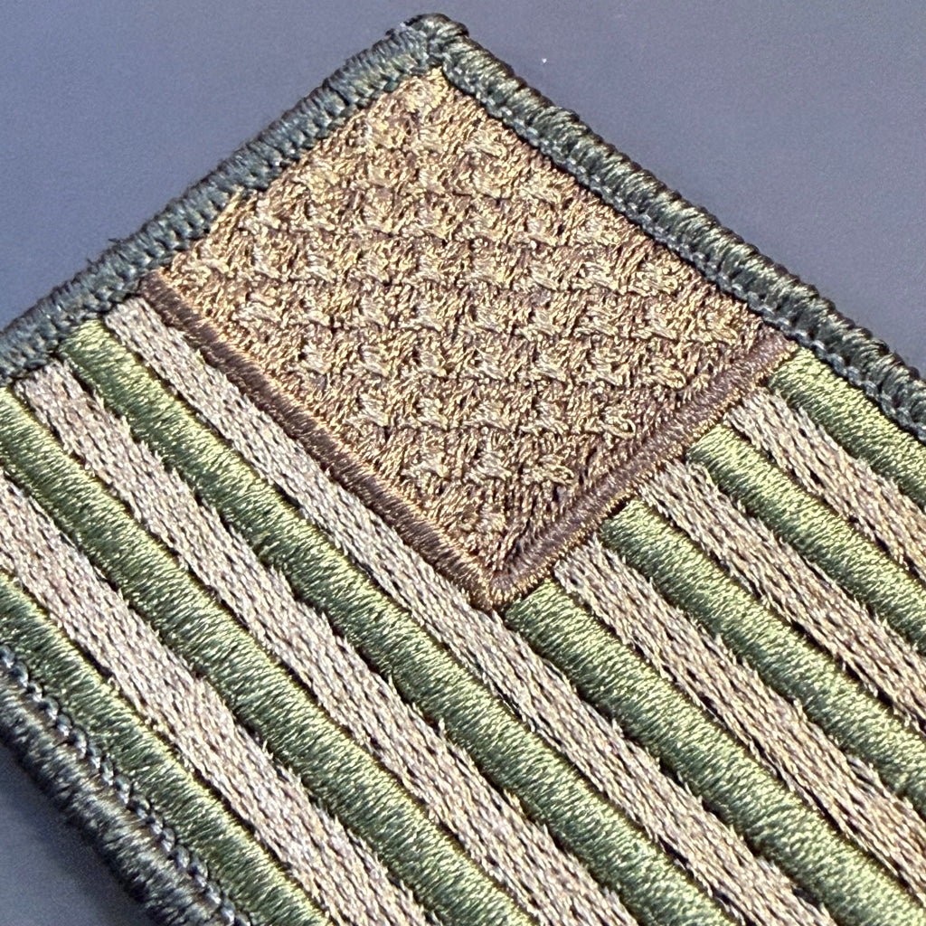 Subdued FDE Tactical American Flag Patch, 2x3.5" | Made in USA | VELCRO® Brand Hook Backing