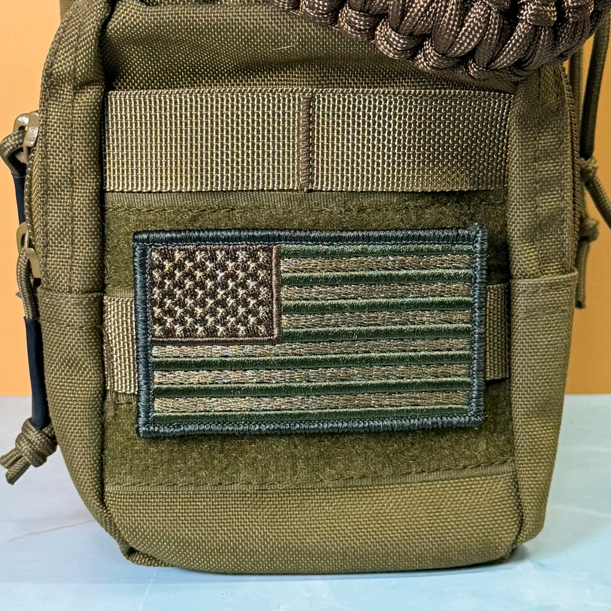 Subdued FDE Tactical American Flag Patch, 2x3.5" | Made in USA | VELCRO® Brand Hook Backing