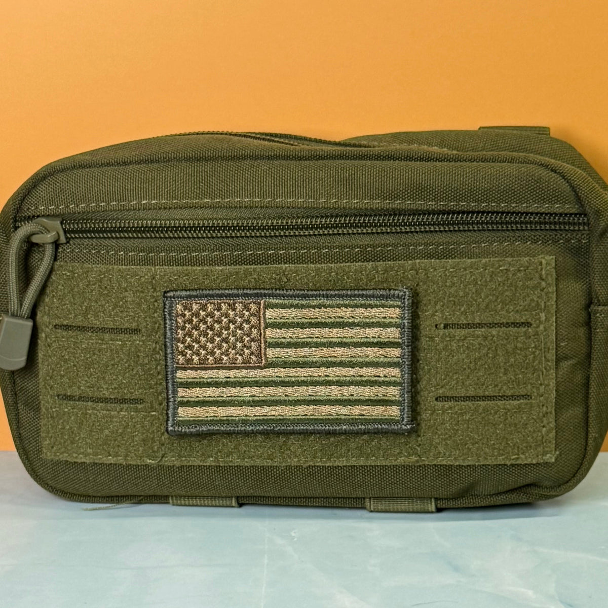 Subdued FDE Tactical American Flag Patch, 2x3.5" | Made in USA | VELCRO® Brand Hook Backing