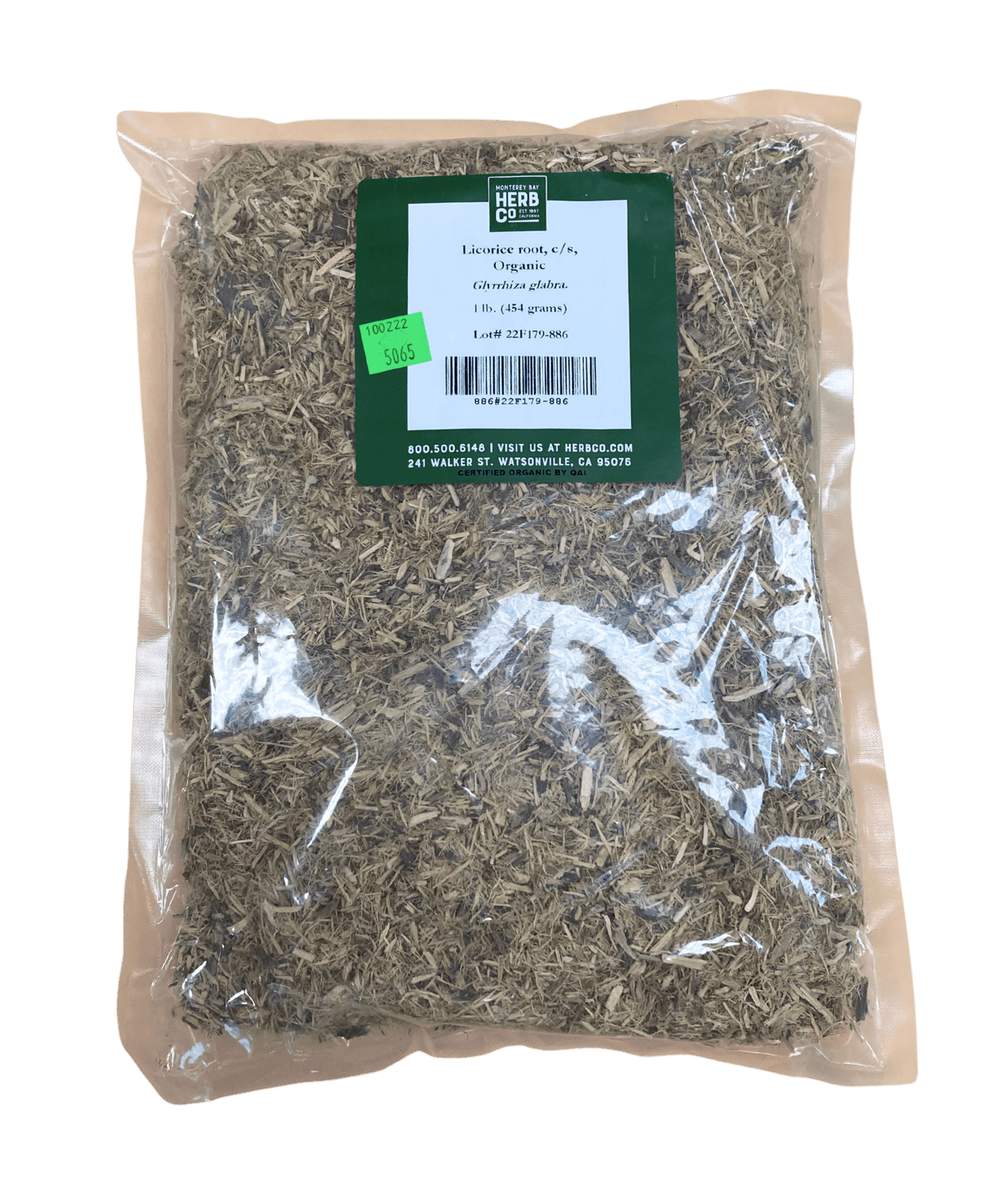 Licorice Root, Organic, Cut, Sifted