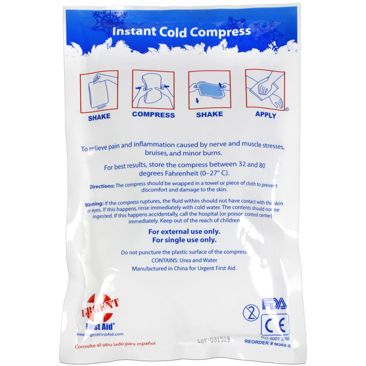 6" x 9" Instant Cold Compress, Case of 50