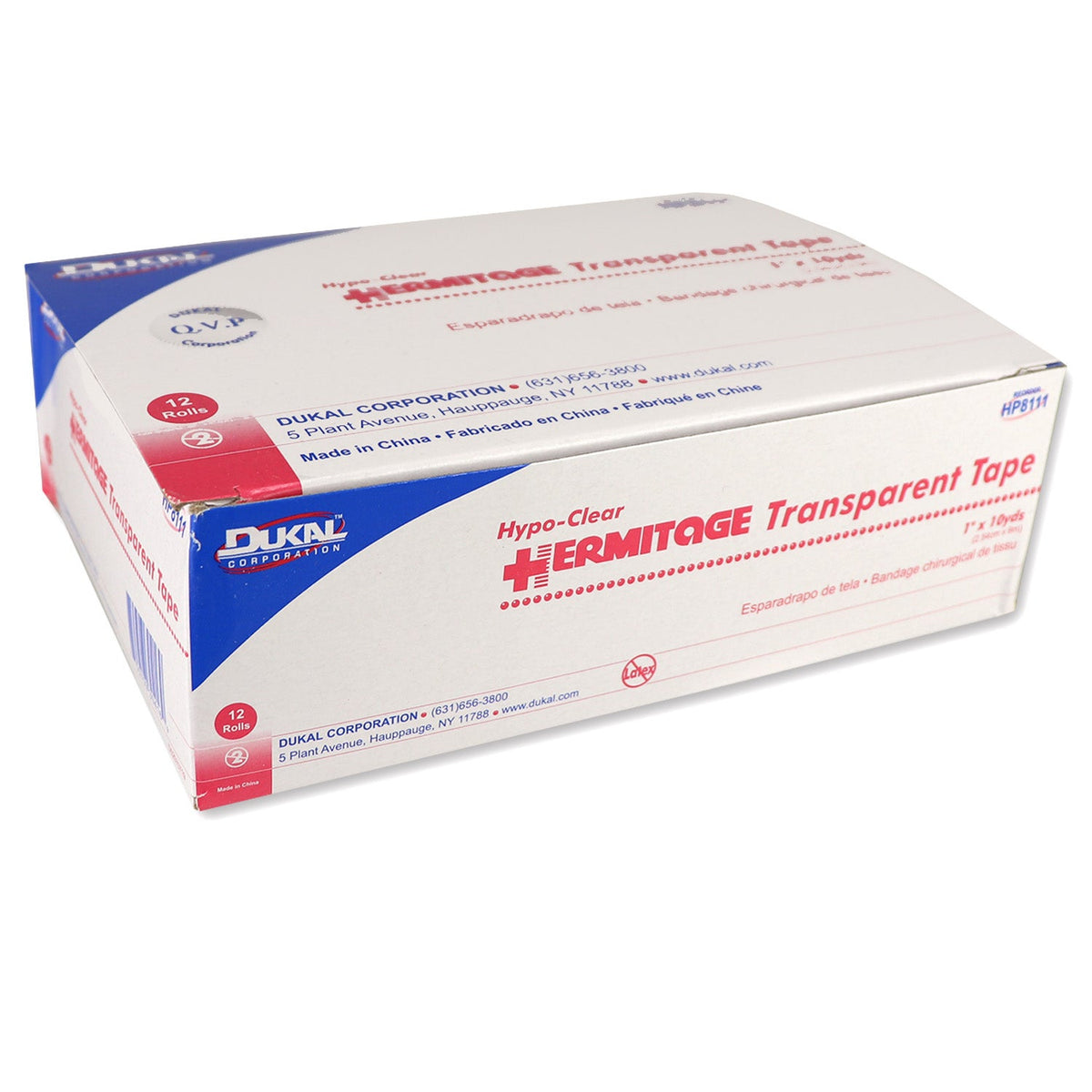 First Aid Tape, Transparent, 1" x 10yds - 12 per box