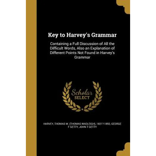 Key to Harvey's Grammar