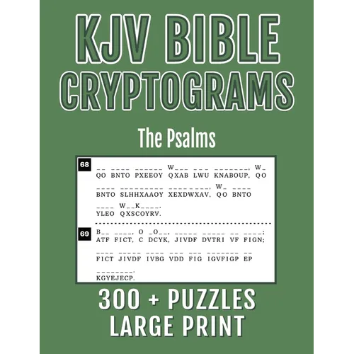 KJV Bible Cryptograms Large Print: The Psalms