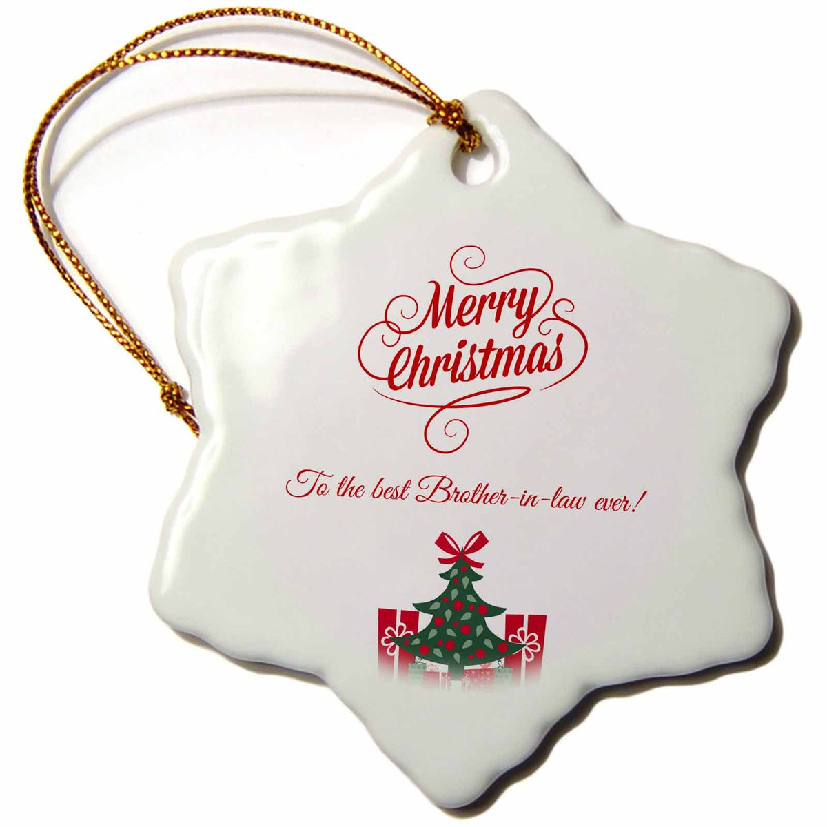 3dRose BrooklynMeme Christmas - Merry Christmas to The Best Brother in Law Ever - Ornaments (ORN_224139)