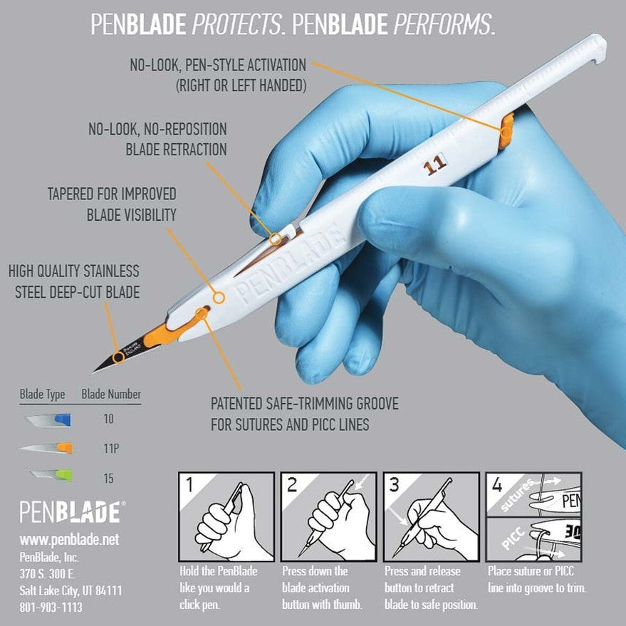 Retractable Crafting Knives,  Razor PenBlades #11 for Crafts, Vinyl Decals, Stickers & Leather