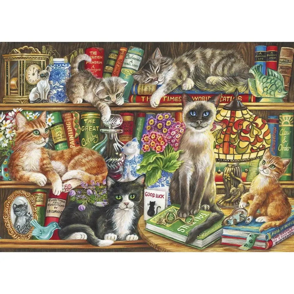 Puss In Books 1000 Piece Jigsaw Puzzle Gibsons