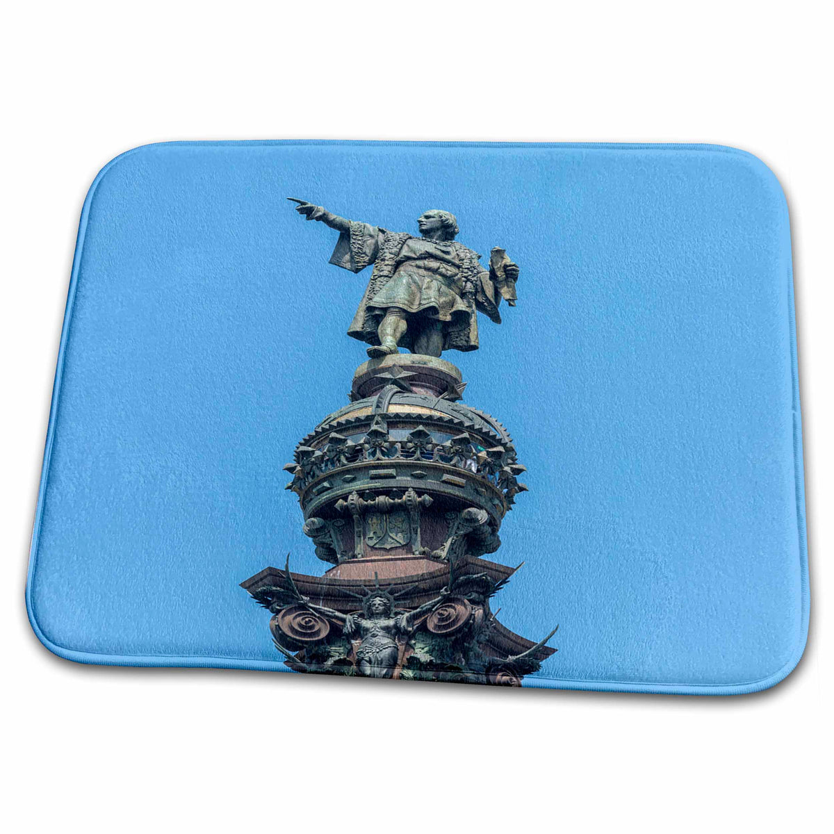 3dRose Spain, Barcelona, Christopher Columbus monument - Dish Drying Mats (ddm-227934)