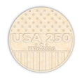 Unfinished Wood USA 250 Door Sign Kit | Wood Craft Cutouts | 1/4" Thick |