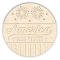Unfinished Wood America 250 Years Door Sign Kit | Wood Craft Cutouts | 1/4" Thick |