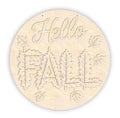 Unfinished Wood Hello Fall Leaves Door Sign Kit | Wood Craft Cutouts | 1/4" Thick |