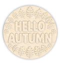 Unfinished Wood Hello Autumn Door Sign Kit | Wood Craft Cutouts | 1/4" Thick |