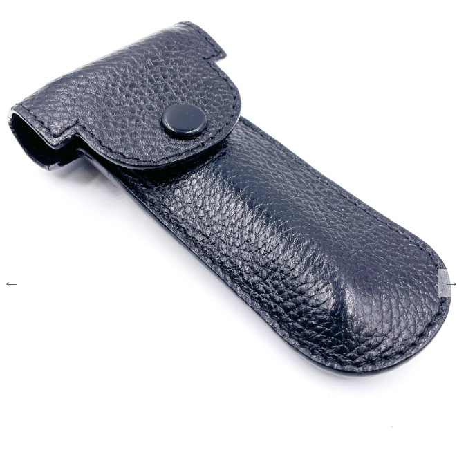 Parker LP1 Black Leather Safety Razor Travel Case