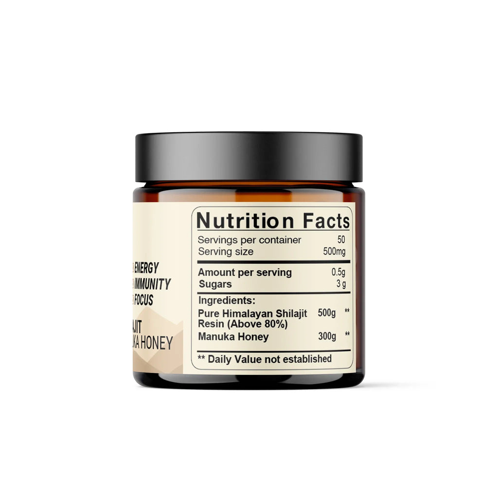 Pure Shilajit Resin with Manuka Honey | Premium Energy, Immunity & Vitality Blend
