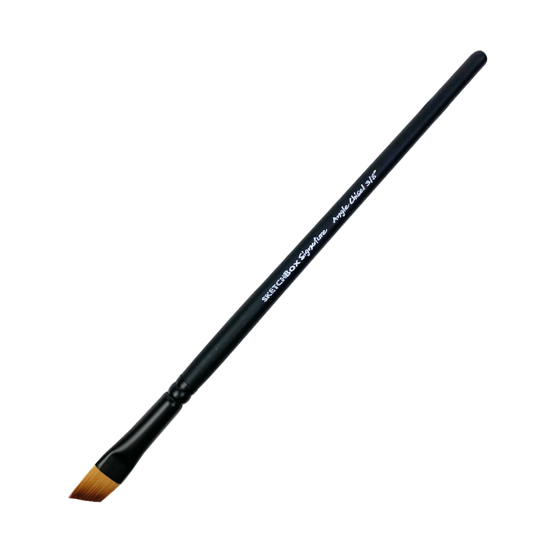 SketchBox Signature Angled Chisel Brush 3/8"