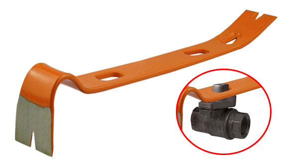 Pry Bar with Emergency Gas Valve Shut Off Tool, 15"
