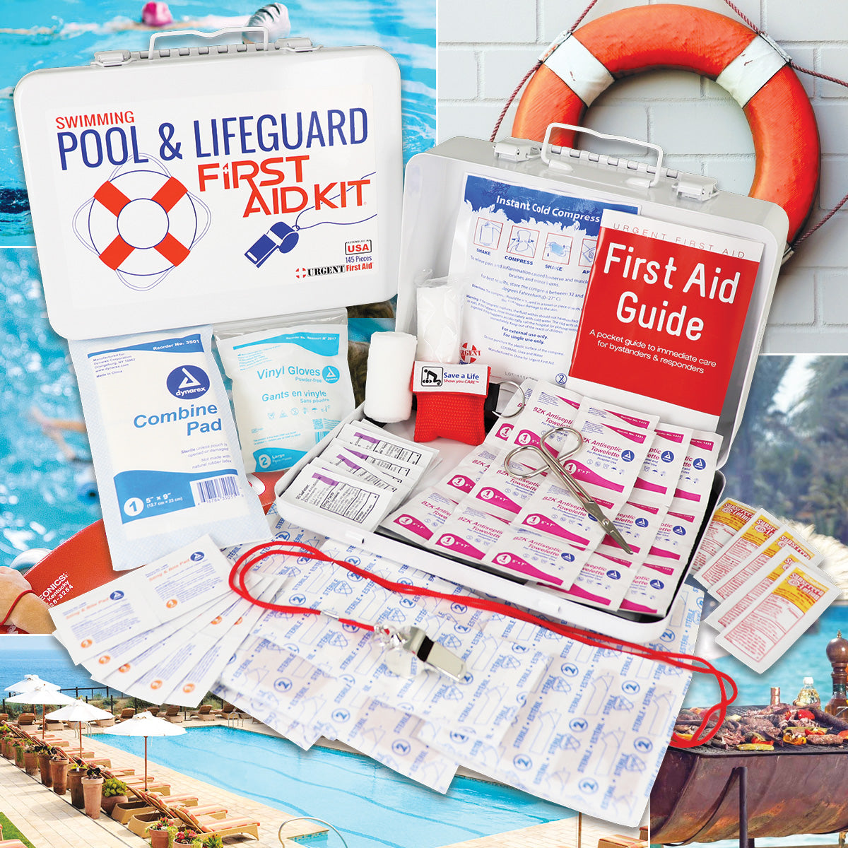Swimming Pool & Lifeguard First Aid Kit - Metal