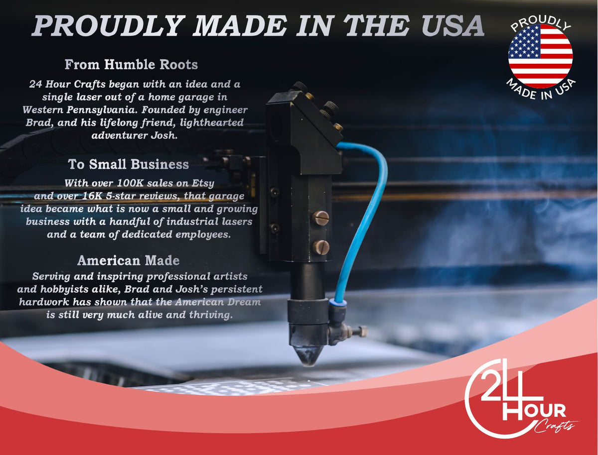 Unfinished Wood American Heart Flag Shape - USA Craft - up to 46"