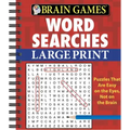 Brain Games - Word Searches - Large Print (Red)