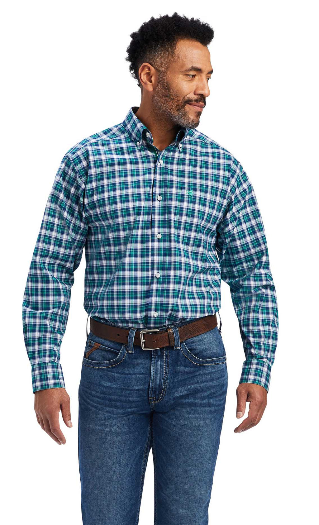 Ariat Men's Pro Series Brantleigh Stretch Classic Fit Shirt, Jelly Bean