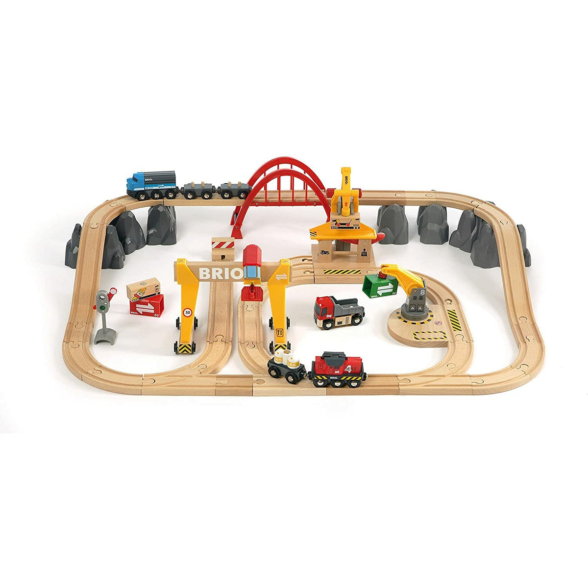 Deluxe Wooden Railway Set