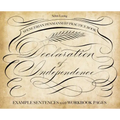 Spencerian Penmanship Practice Book: The Declaration of Independence: Example Sentences with Workbook Pages